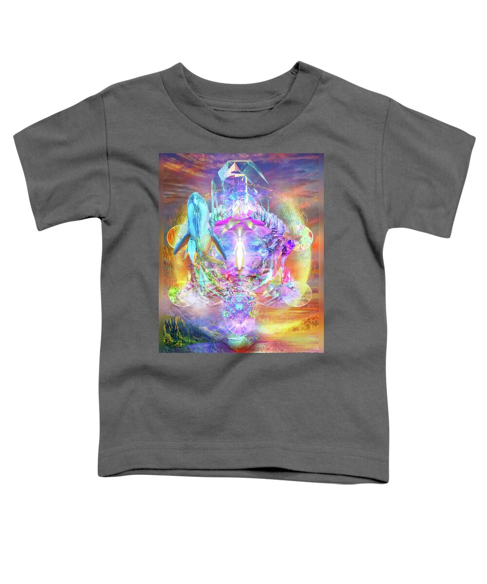 Jean-luc Bozzoli Toddler T-Shirt featuring the digital art Cosmic Pulse by Jean-Luc Bozzoli