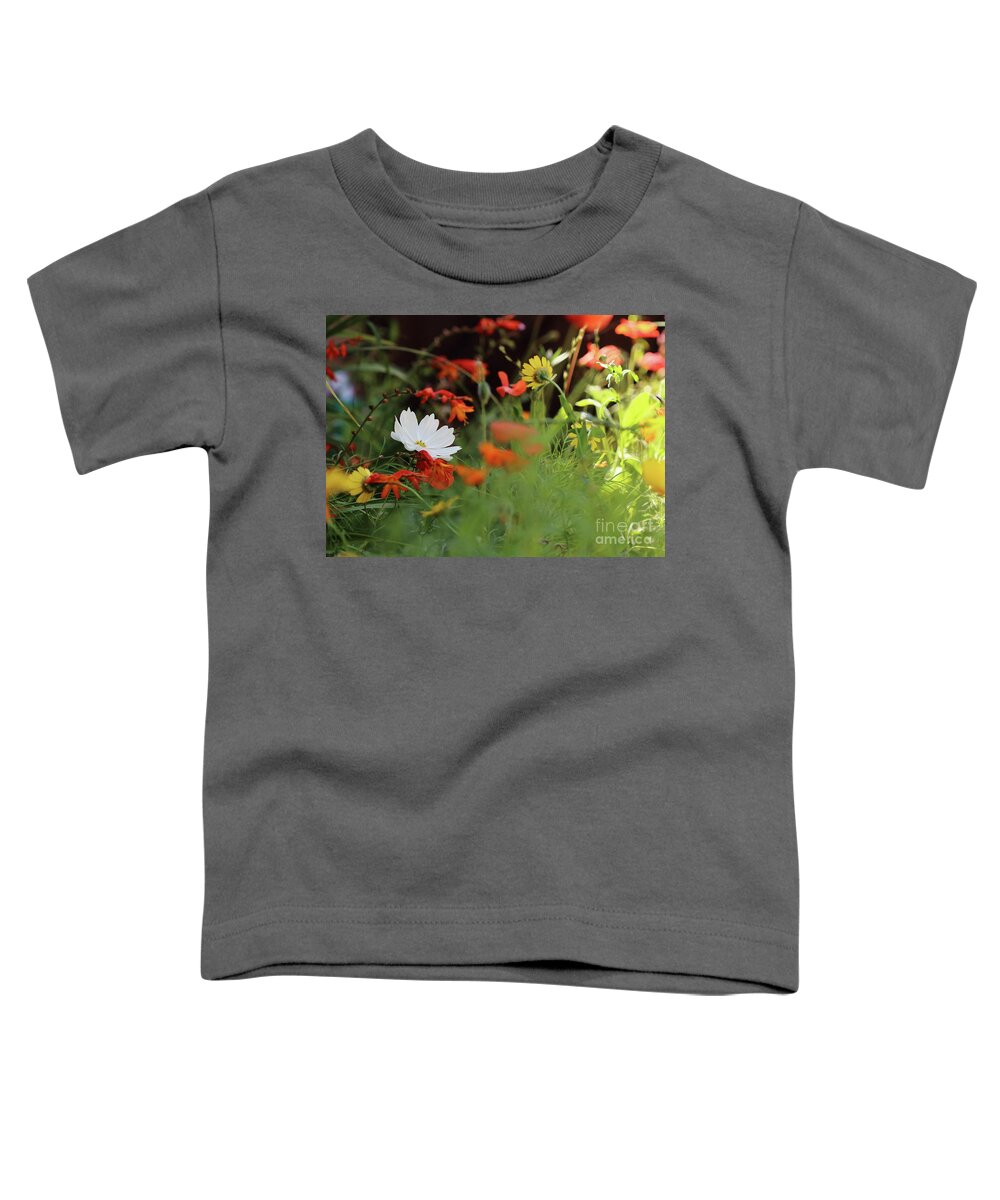 Flowers Flora Wildflowers Toddler T-Shirt featuring the photograph Cosmos and Crocosmia by Baggieoldboy