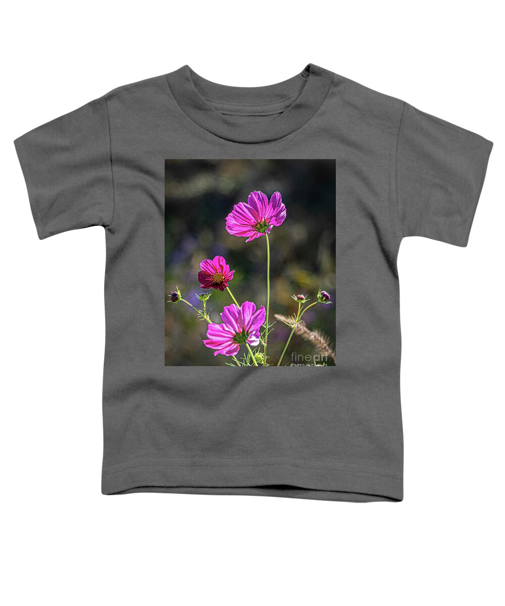 Autumn Toddler T-Shirt featuring the photograph Cosmos by Thomas Marchessault