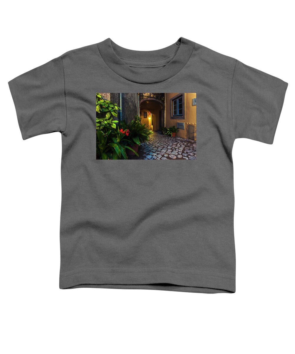 Portugal Toddler T-Shirt featuring the photograph Cosy Street by Evgeni Dinev