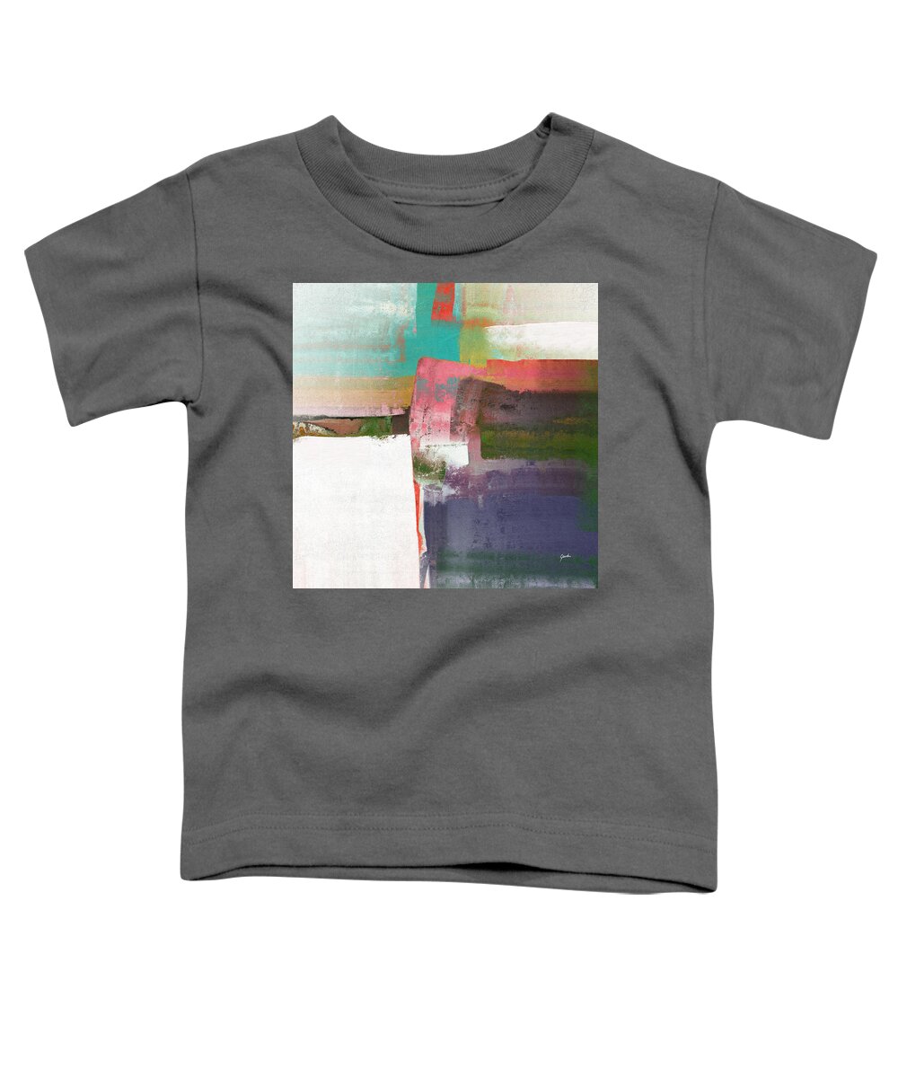 Abstract Toddler T-Shirt featuring the painting Countryside Autumn - Abstract Landscape Painting by iAbstractArt