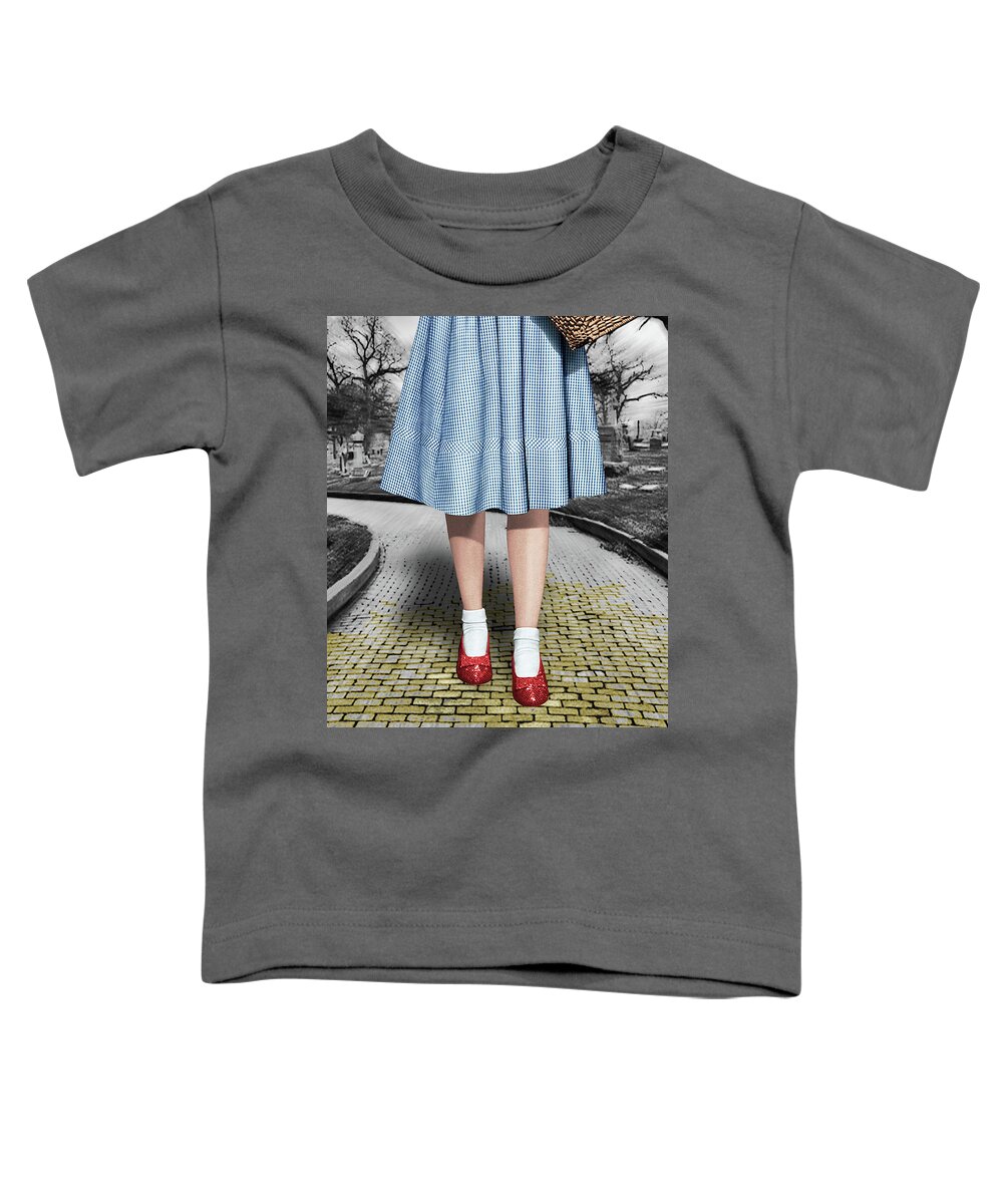The Wizard Of Oz Toddler T-Shirt featuring the painting Creepy Dorothy In The Wizard of Oz 2 by Tony Rubino