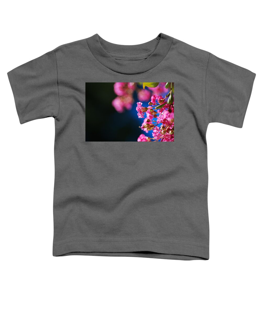 Crepe Myrtle Pink Toddler T-Shirt featuring the photograph Crepe Myrtle Pink by Joy Watson