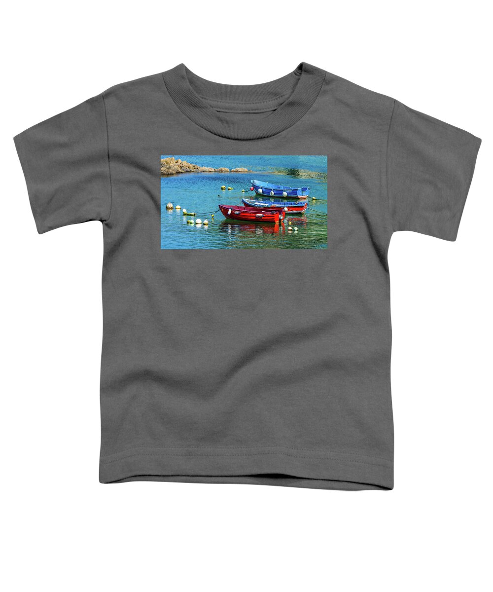 Fishing Boats Toddler T-Shirt featuring the photograph Cudillero Boats by Chris Lord