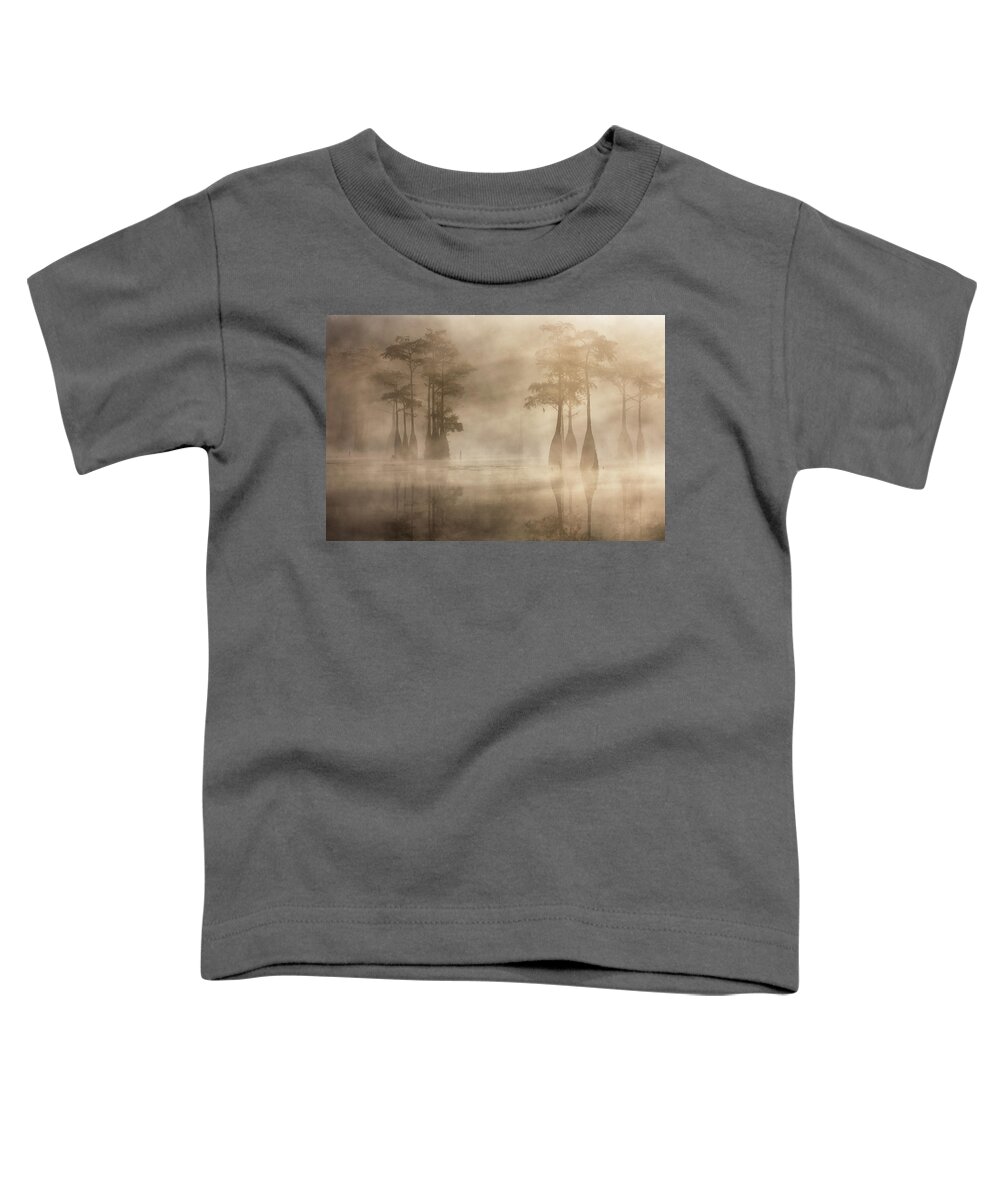 Abstract Toddler T-Shirt featuring the photograph Cypress in Fog by Alex Mironyuk