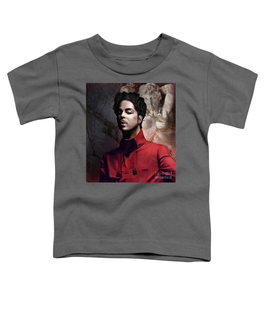 Paisley Park Toddler T-Shirt featuring the painting Da Bourgeoisie Da Artist by Reggie Duffie