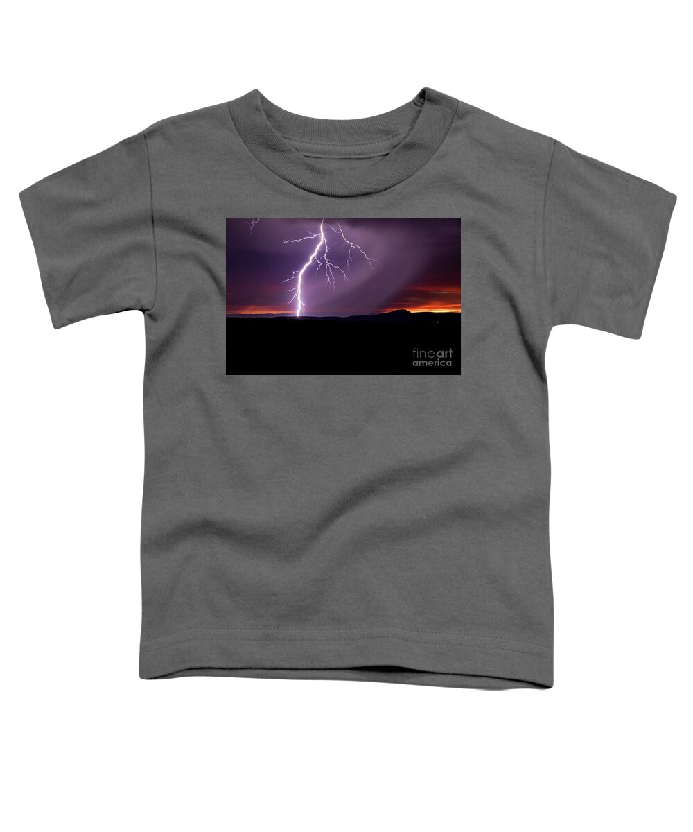 Taos Toddler T-Shirt featuring the photograph Dancing With Lightning 7 by Elijah Rael