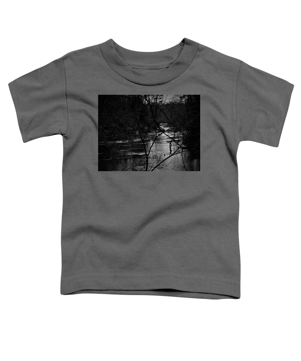 Dark Toddler T-Shirt featuring the photograph Dark Comes The Water by Ed Williams