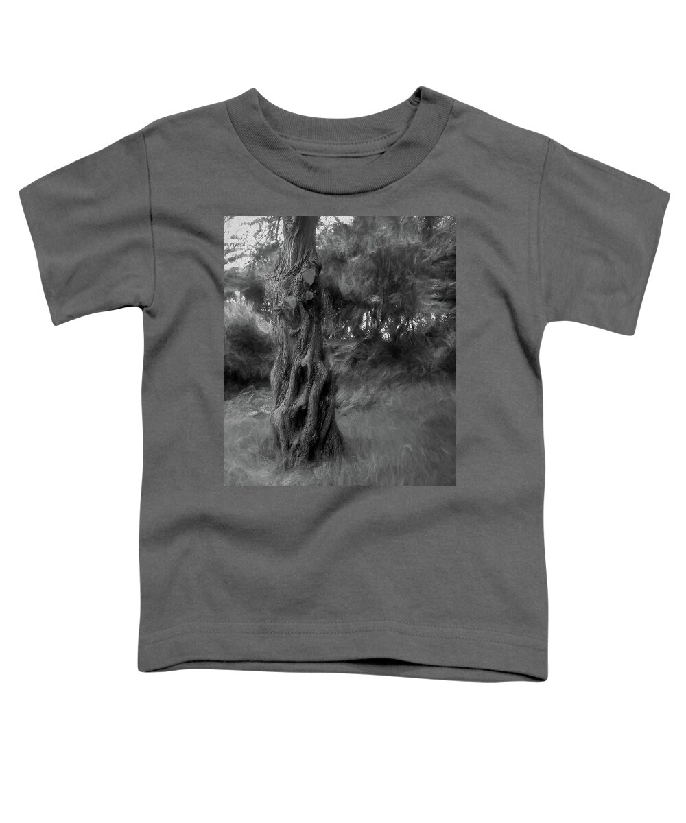 Tree Toddler T-Shirt featuring the photograph Dark Wind in the Cedars by Wayne King