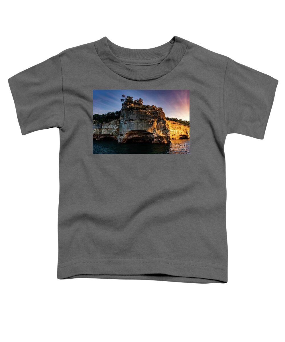 Sunset Toddler T-Shirt featuring the photograph Darkness into the Light by Nathan Wasylewski