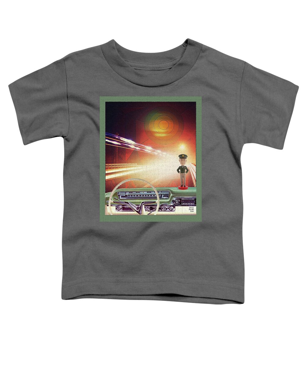 Dashboard Toddler T-Shirt featuring the digital art Dashboard / Ike by David Squibb