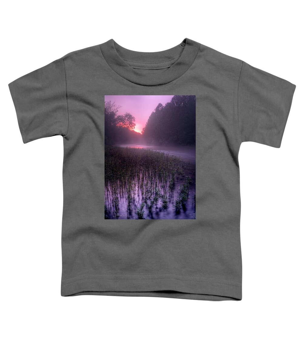 2012 Toddler T-Shirt featuring the photograph Dawn Mist by Robert Charity