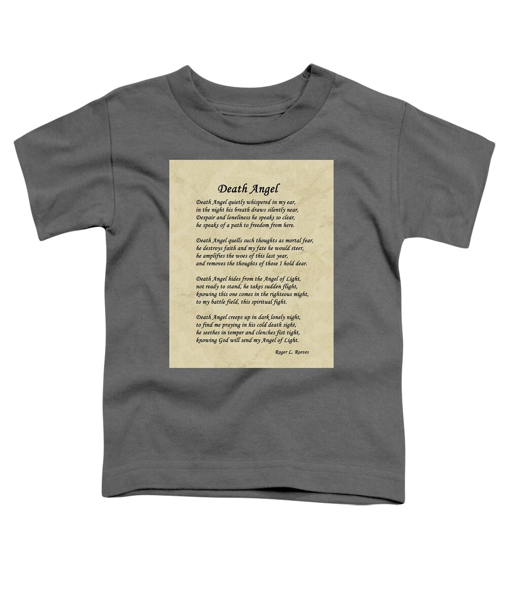 Poem Toddler T-Shirt featuring the photograph Death Angel by Tikvah's Hope