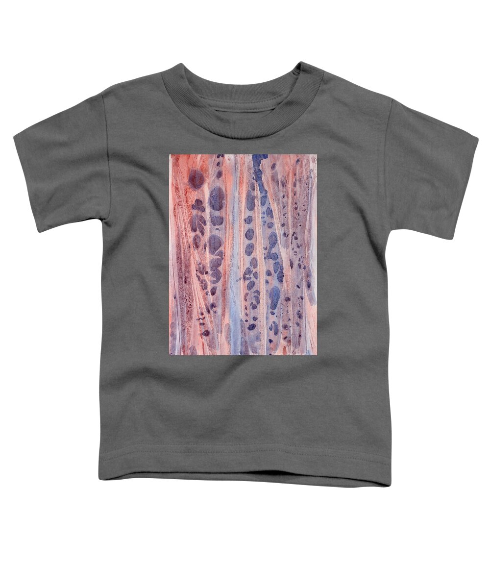 Watercolour Toddler T-Shirt featuring the painting Deep Violet Cell Invasion by Phillip Jones