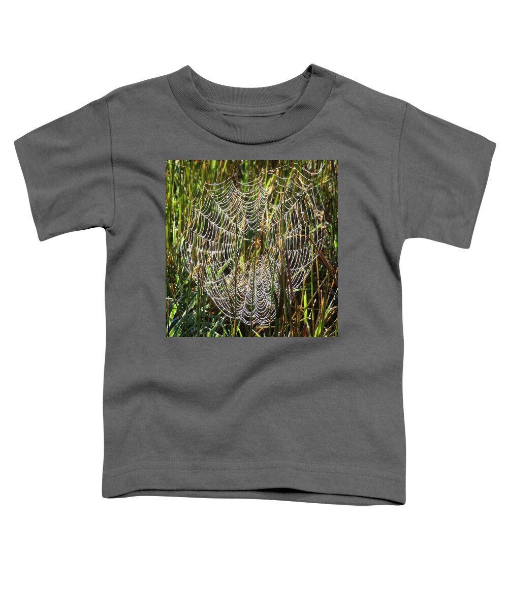 Morning Dew Toddler T-Shirt featuring the photograph Delicate Morning Dew by Katie Keenan
