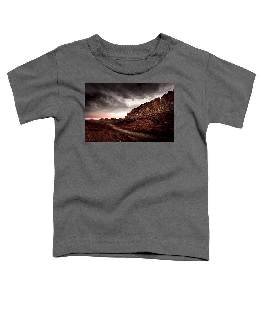 Utah Toddler T-Shirt featuring the photograph Desert Road - Dusk by Mark Gomez