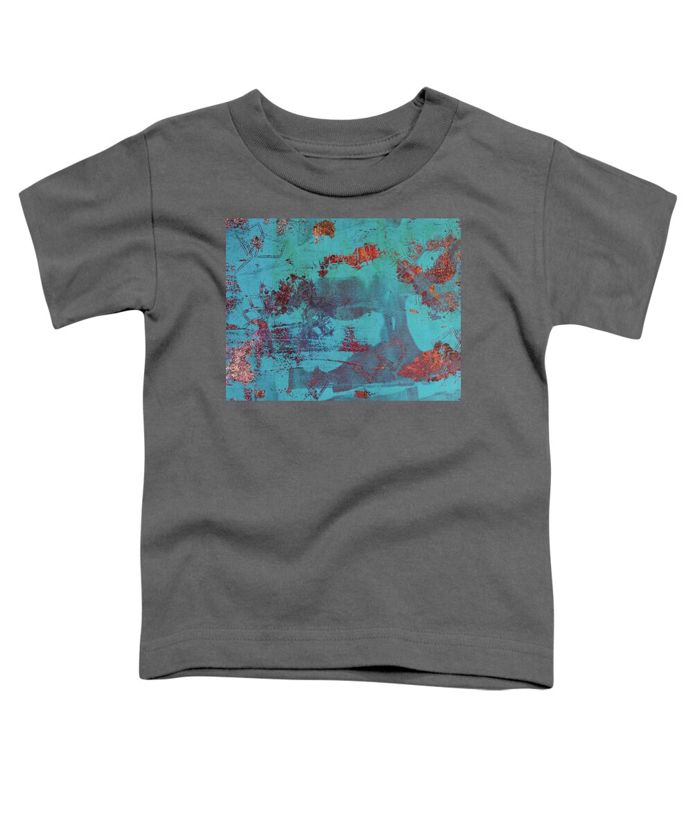 Abstract Toddler T-Shirt featuring the painting Design 17 by Joye Ardyn Durham