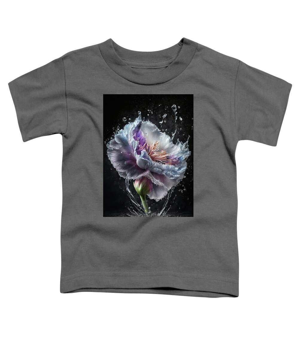 Anemone Toddler T-Shirt featuring the digital art Diamond Dew Drops by Zina Zinchik