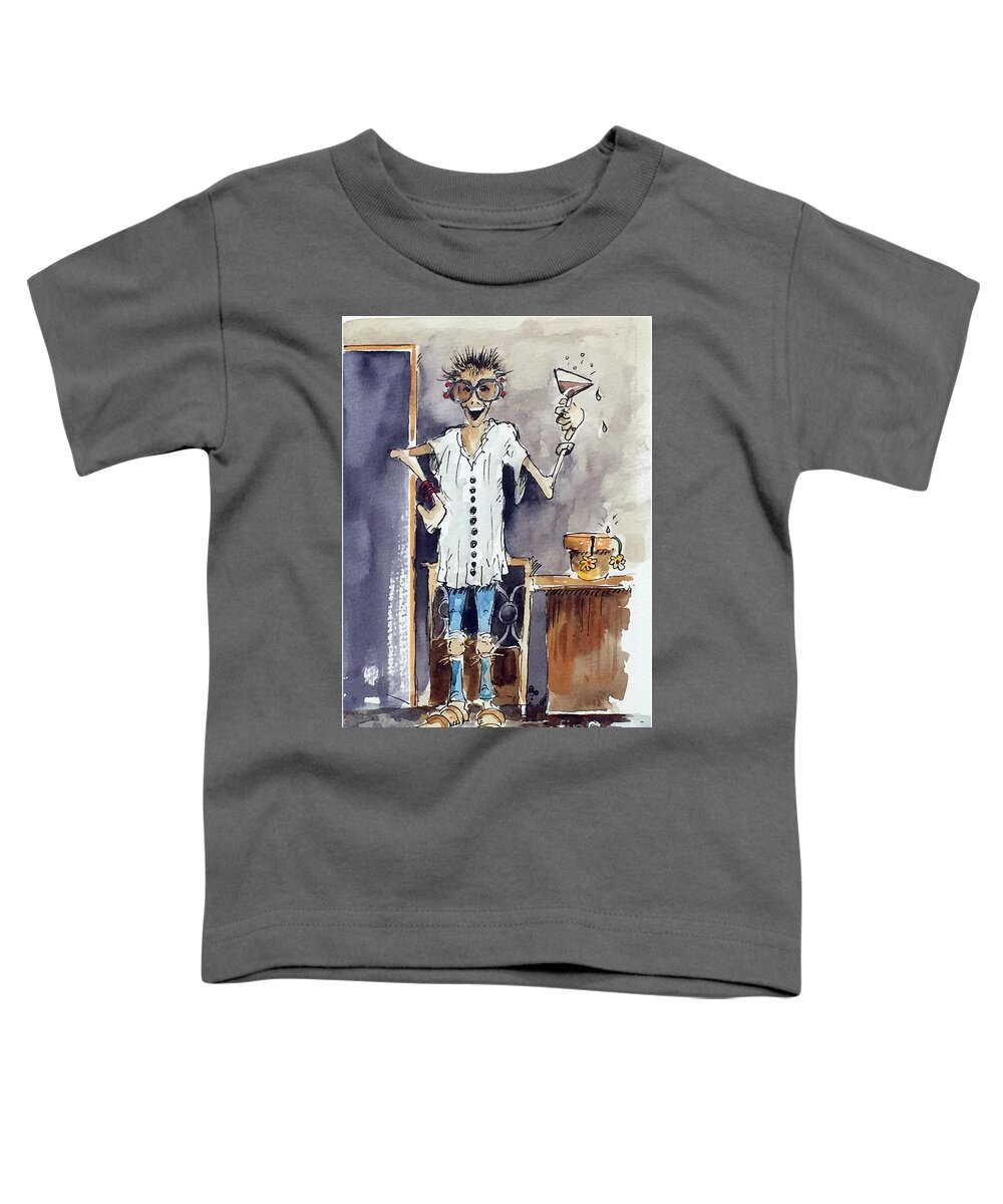 A Cartoon Of A Friend Toddler T-Shirt featuring the painting Diane Pefley by Monte Toon