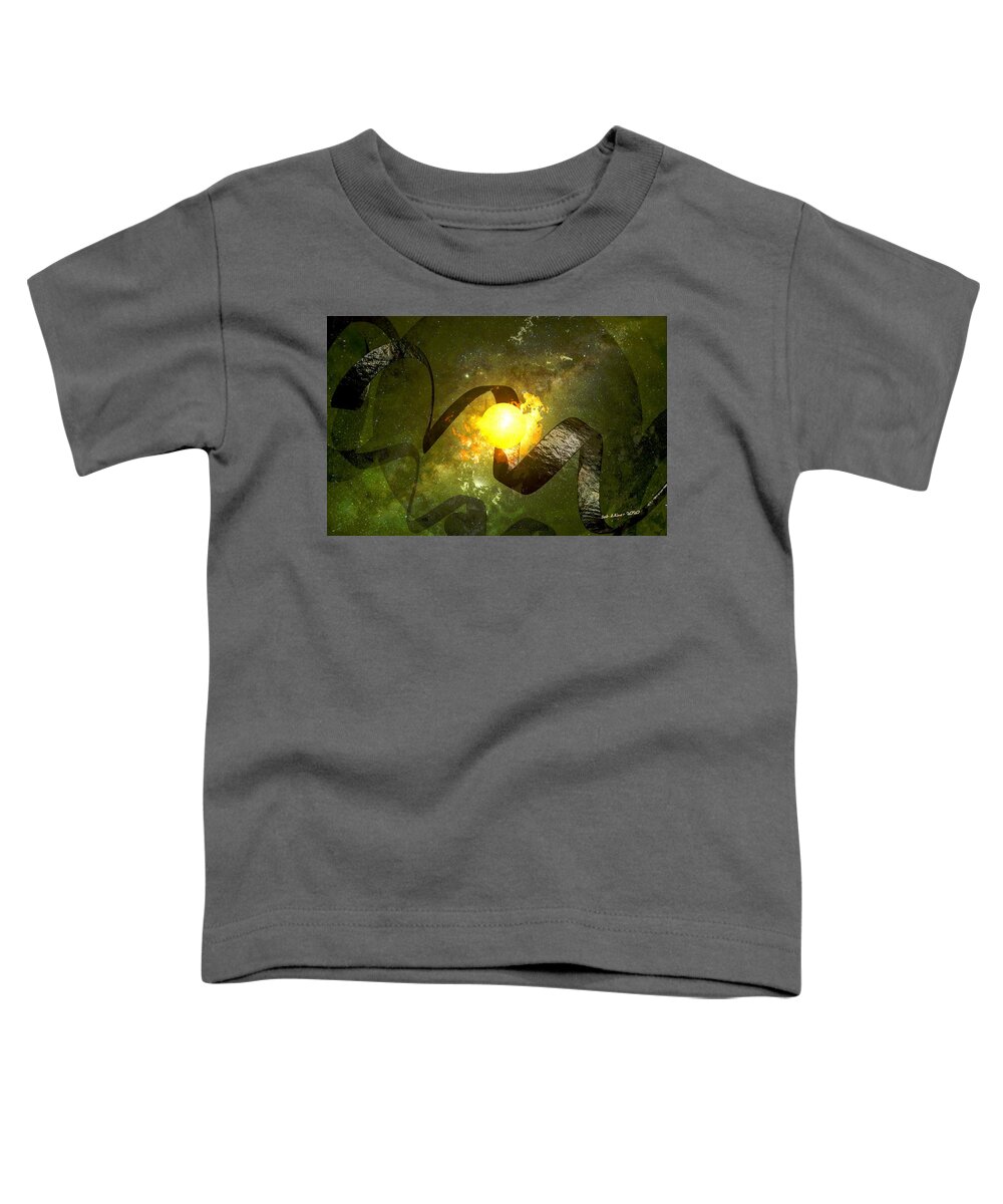 Digital Surreal Surrealism Toddler T-Shirt featuring the digital art DNA of the Universe by Bob Shimer