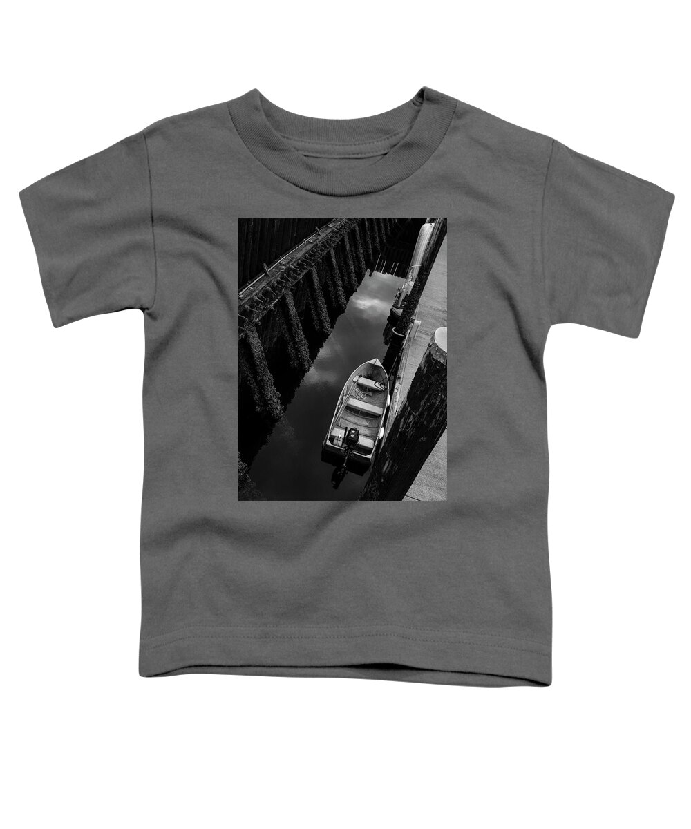 Boat Toddler T-Shirt featuring the photograph Docked by Mary Lee Dereske