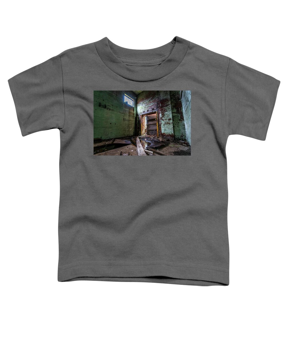 Abandoned Toddler T-Shirt featuring the photograph Doorway by Darrell DeRosia