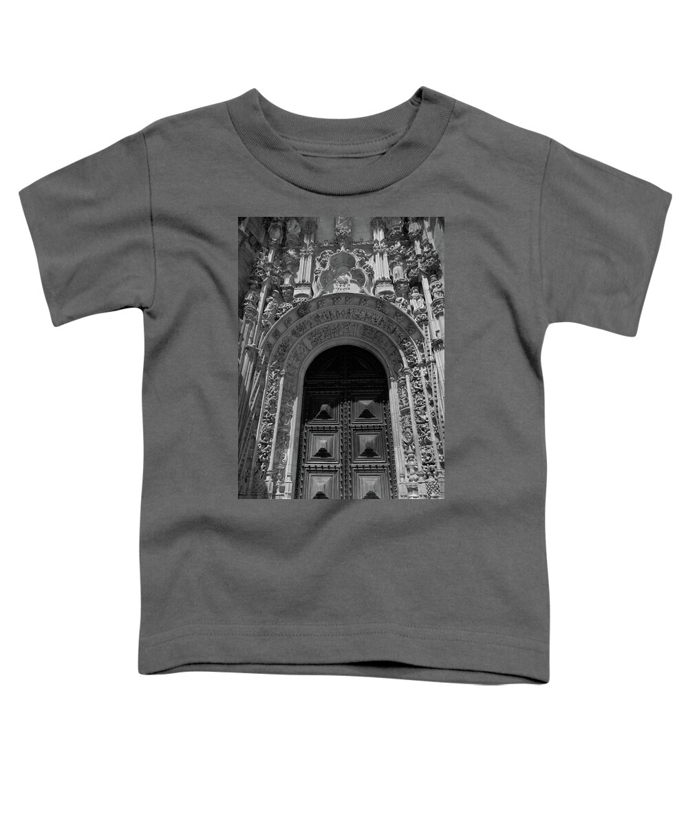 Convent Of Christ Toddler T-Shirt featuring the photograph Doorway of the Convent of Christ in Tomar by Angelo DeVal