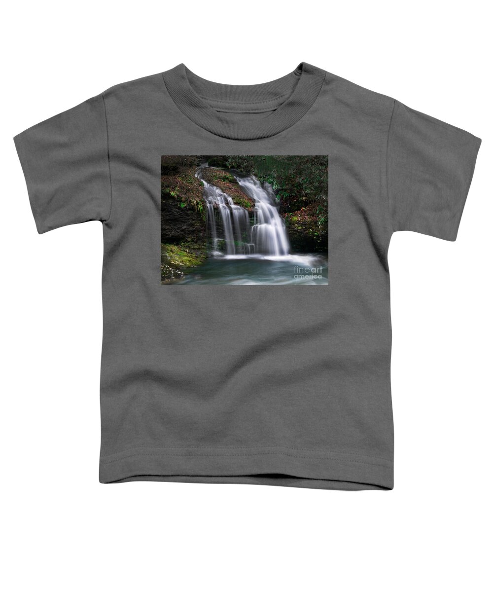 Landscape Toddler T-Shirt featuring the photograph Double splendor in the Smoky Mountains of Tennessee by Theresa D Williams