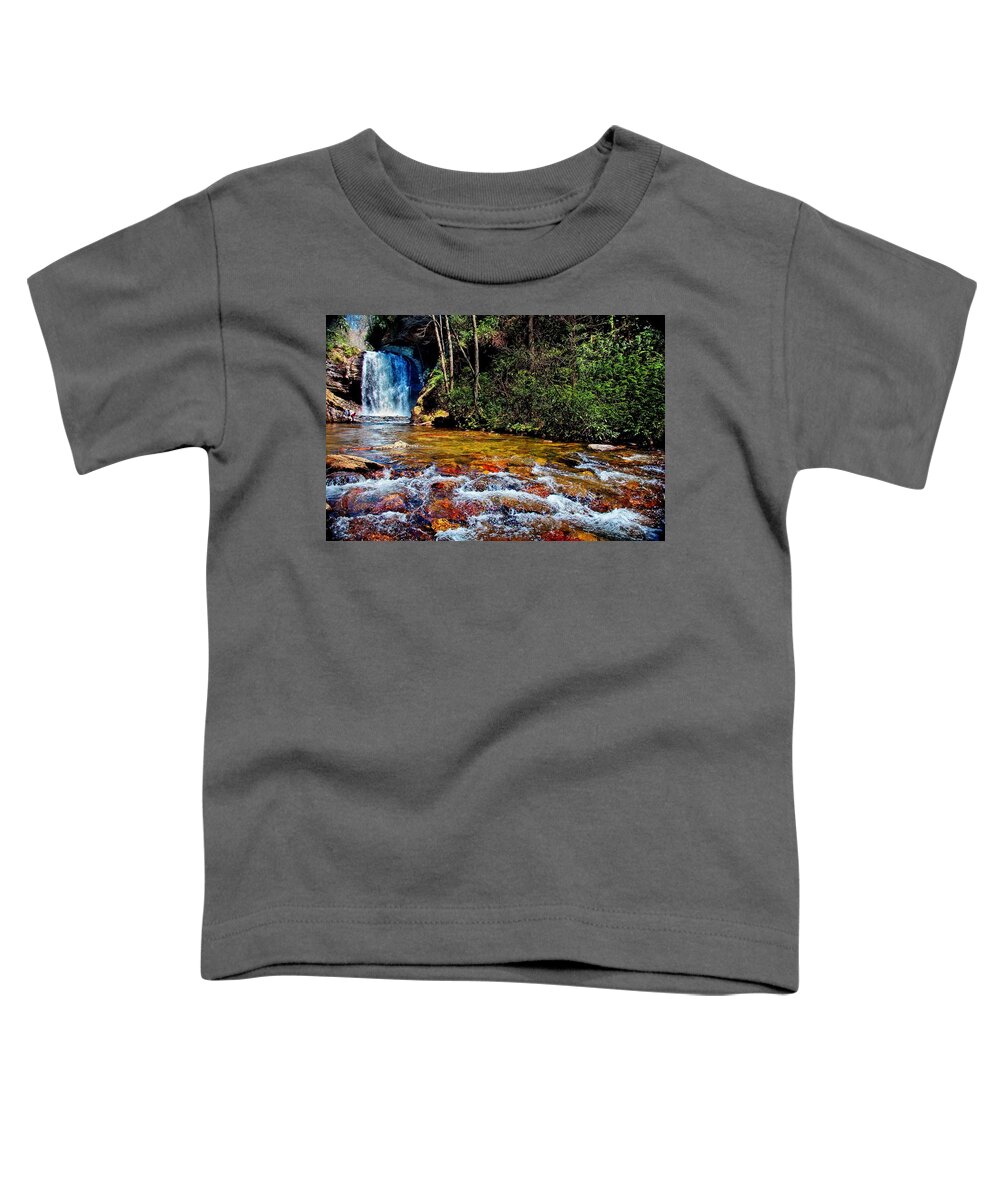 Waterfall Toddler T-Shirt featuring the photograph Down By the River by Allen Nice-Webb