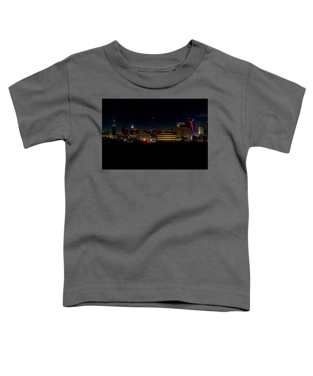 Satx Toddler T-Shirt featuring the photograph Downtown Nightlife 2 by Eric Hafner