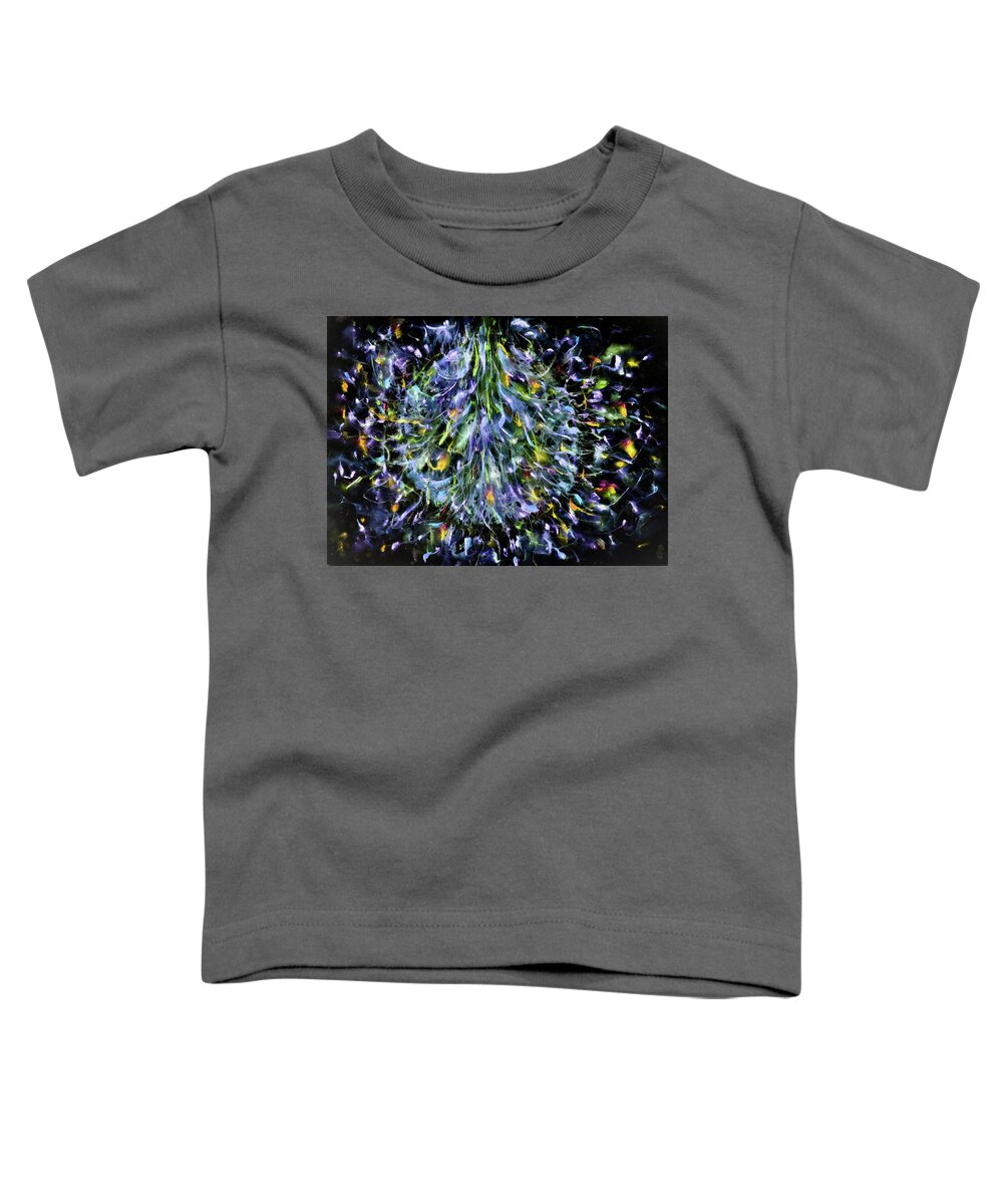  Toddler T-Shirt featuring the painting 'Drawing in Hope from Around' inverted 1 by Petra Rau
