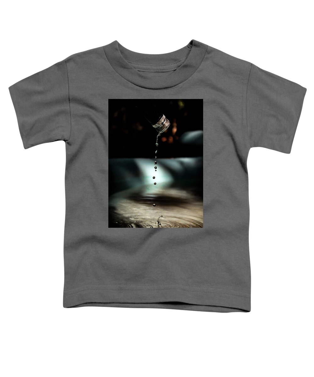 Water Drops Toddler T-Shirt featuring the photograph Dripping Water Hose by W Craig Photography