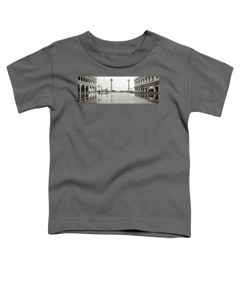 View Toddler T-Shirt featuring the photograph Dsc2408 - View of St Mark's Square with high water, Venice by Marco Missiaja