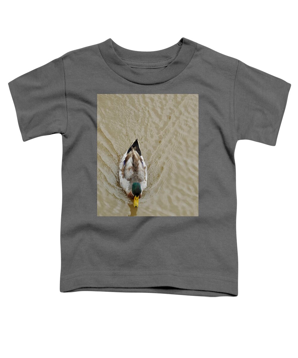Duck Design Toddler T-Shirt featuring the photograph Duck Design by Kathy Chism