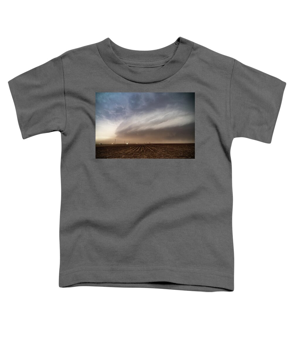 Supercell Toddler T-Shirt featuring the photograph Dusty Supercell Storm by Wesley Aston