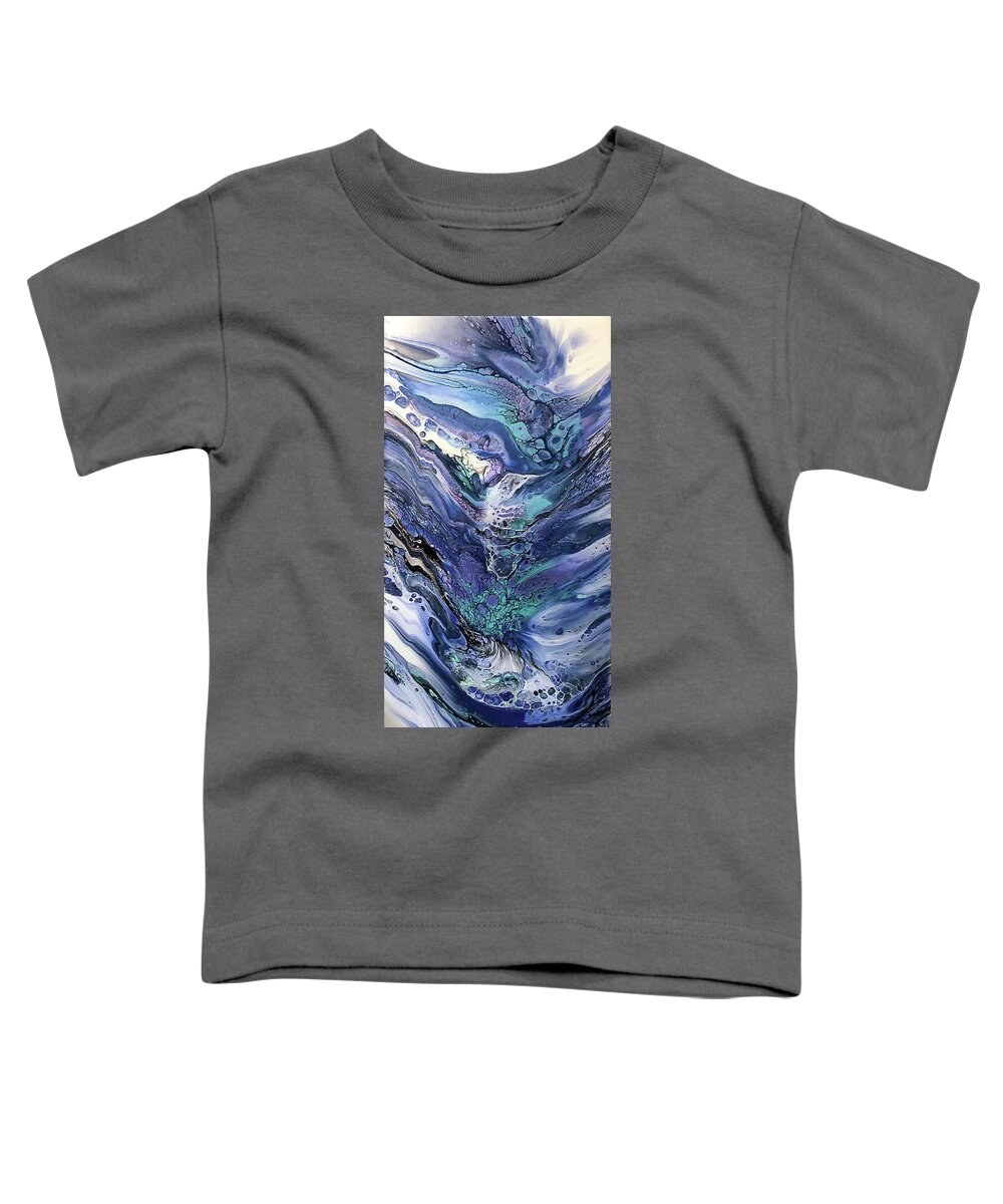 Dynamic Duo Toddler T-Shirt featuring the painting Dynamic Duo Panel 2 by Teresa Wilson - Pour Your Art Out by Teresa Wilson