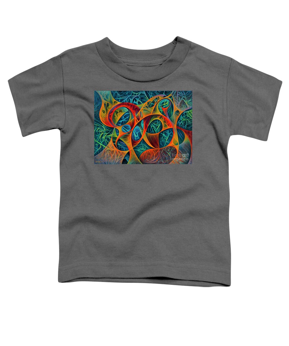 Sea Toddler T-Shirt featuring the painting Dynamic Series #29-3D by Ricardo Chavez-Mendez