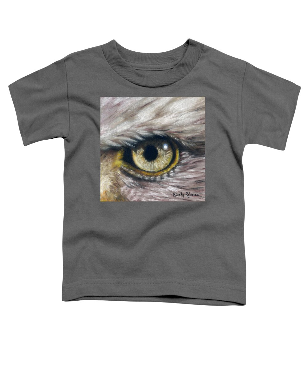  Toddler T-Shirt featuring the pastel Eagle Eye Study by Kirsty Rebecca