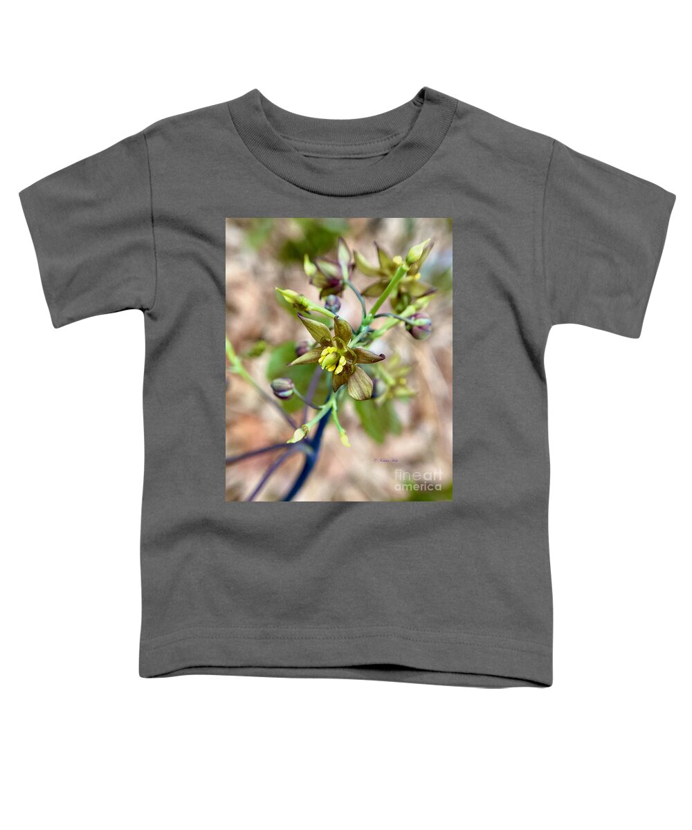 Early Blue Cohosh Toddler T-Shirt featuring the photograph Early Blue Cohosh by Kristin Hatt