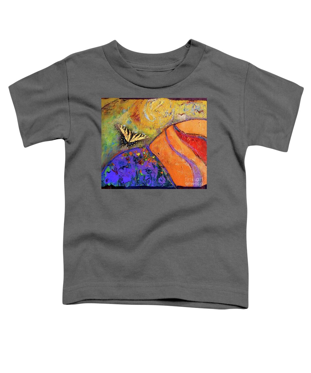Butterflies Toddler T-Shirt featuring the mixed media EARTHWINGS No.1 by Zsanan Studio
