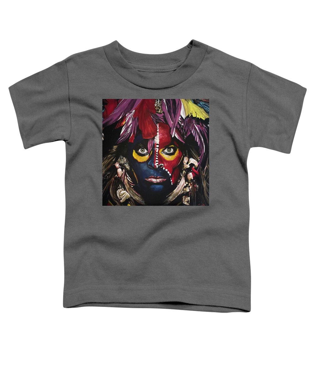 Portrait Toddler T-Shirt featuring the painting Eat Em And Smile by Joel Tesch