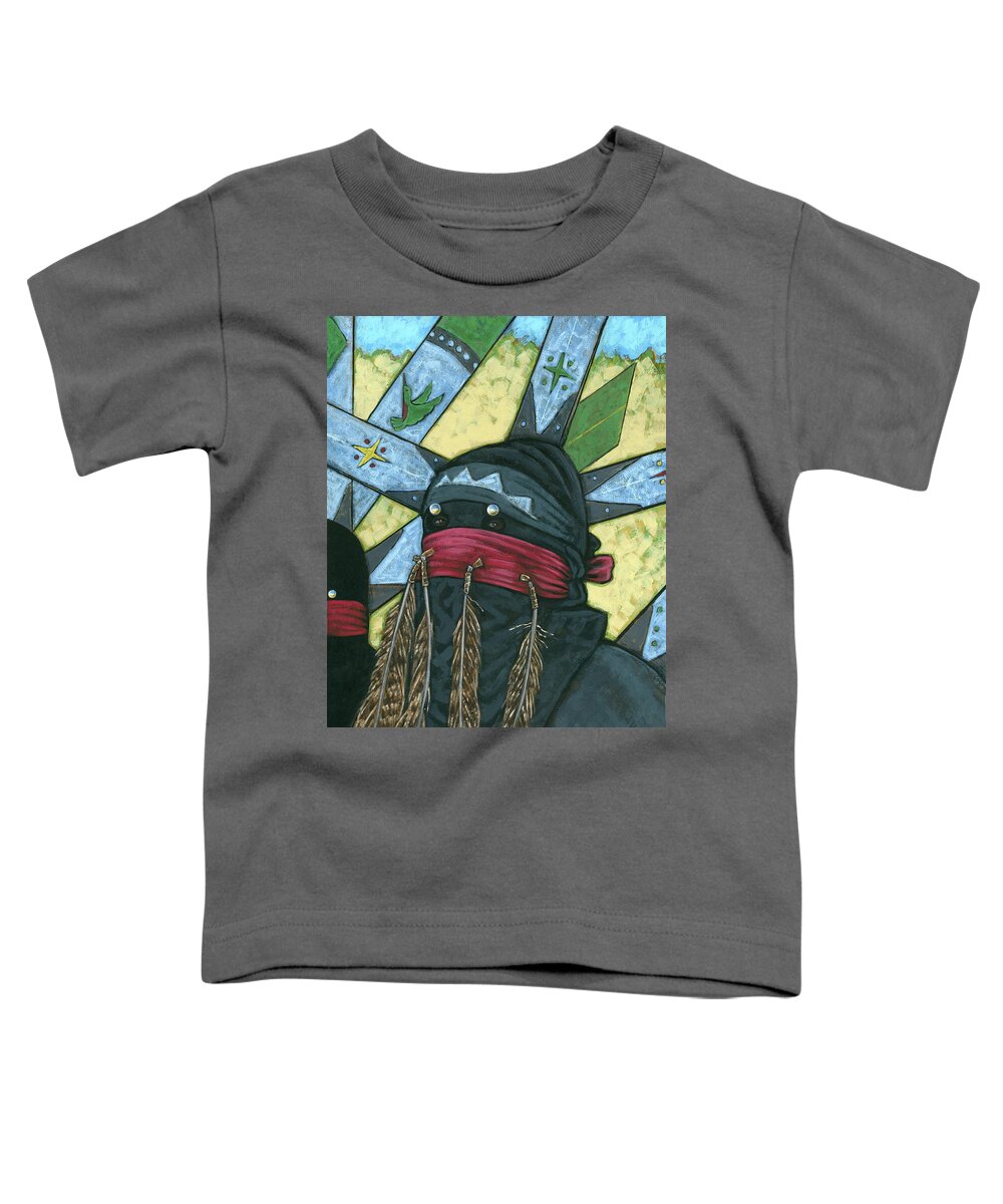 Loteria Toddler T-Shirt featuring the painting El Apache The Crown Dancer by Holly Wood