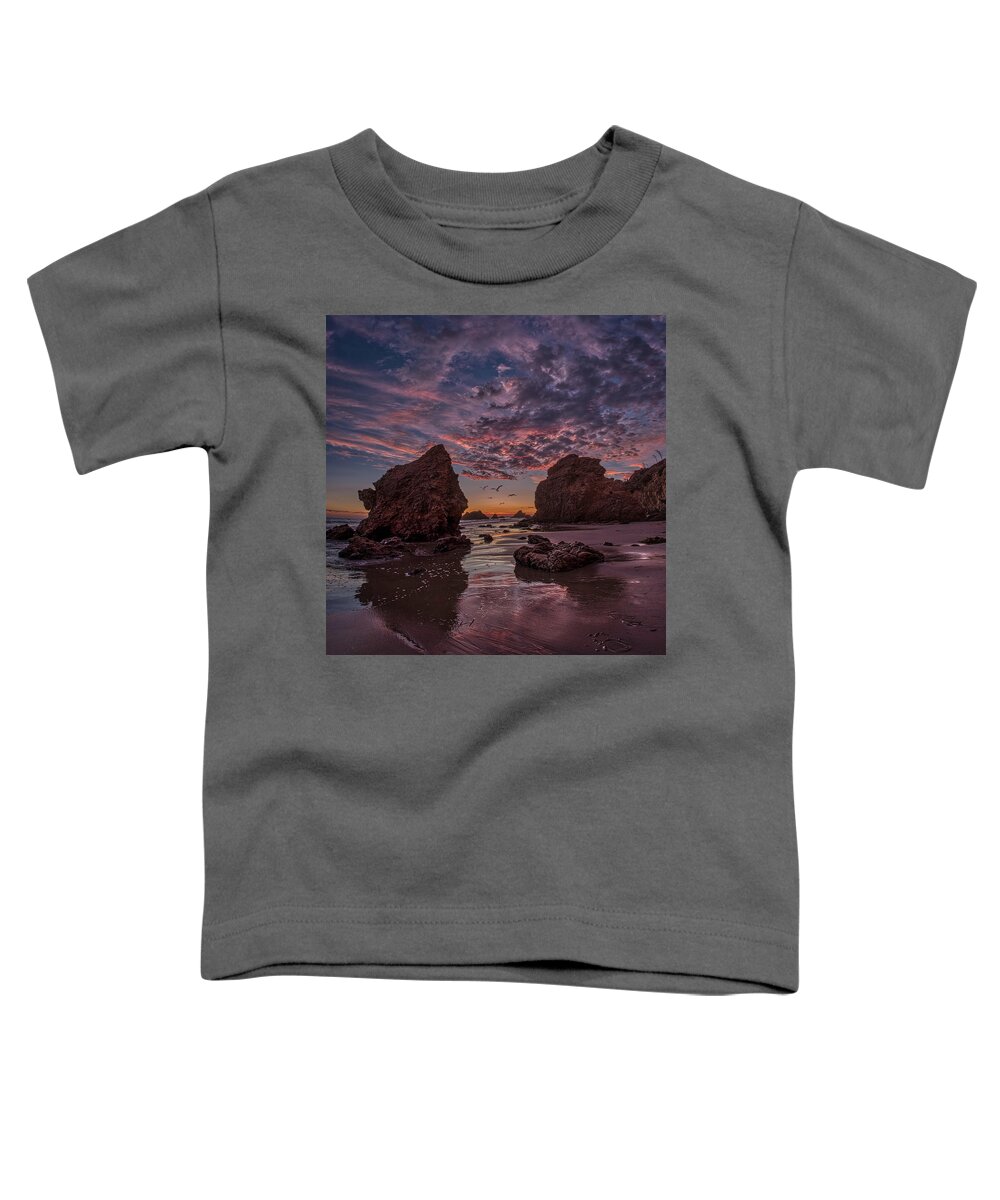 Landscape Toddler T-Shirt featuring the photograph El Matador Sunset by Romeo Victor