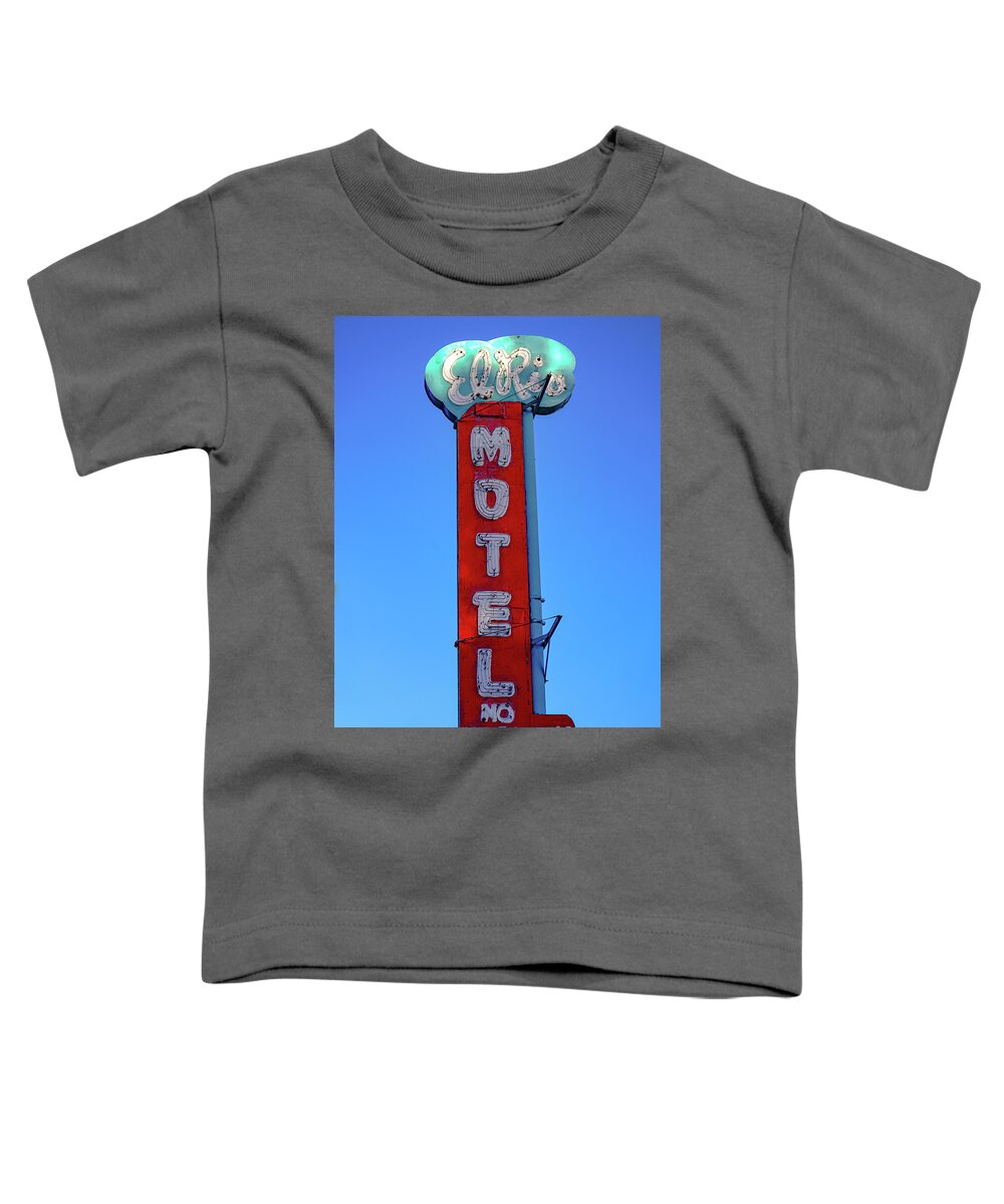El Toddler T-Shirt featuring the photograph El Rio Motel by Matthew Bamberg