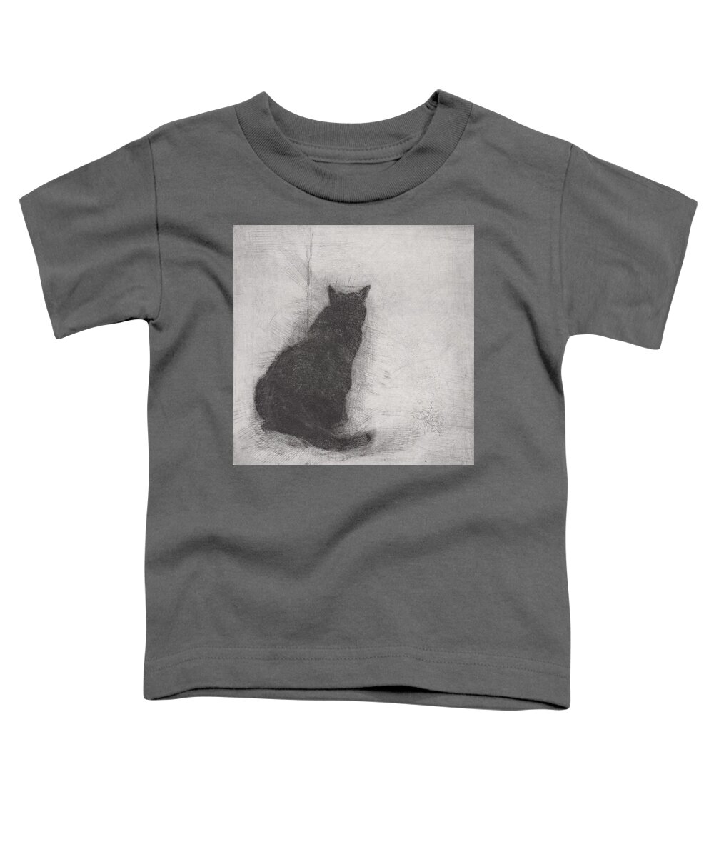 Cat Toddler T-Shirt featuring the drawing Ellen Peabody Endicott - etching by David Ladmore
