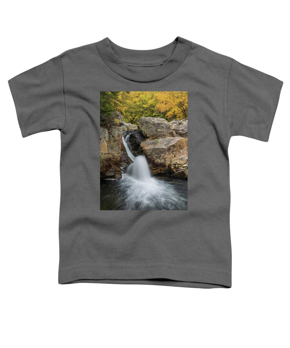 Ellis Toddler T-Shirt featuring the photograph Ellis River Autumn Cascade by White Mountain Images