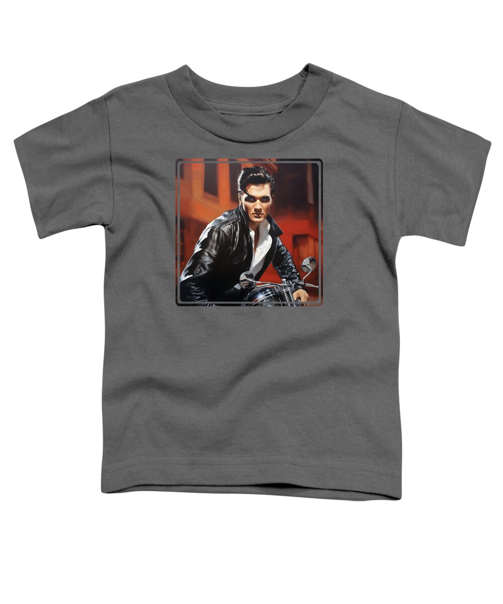 Elvis Presley Toddler T-Shirt featuring the digital art Elvis Presley 2 by Mark Ashkenazi