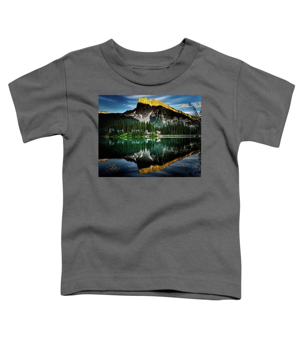 Emerald Lake Lodge  Yoho National Park B.c. Toddler T-Shirt featuring the photograph Emerald Lake Lodge by Darcy Dietrich