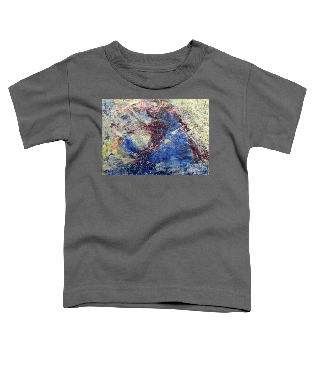 Encaustic Toddler T-Shirt featuring the painting Encaustic Improvisation 191 by Bentley Davis