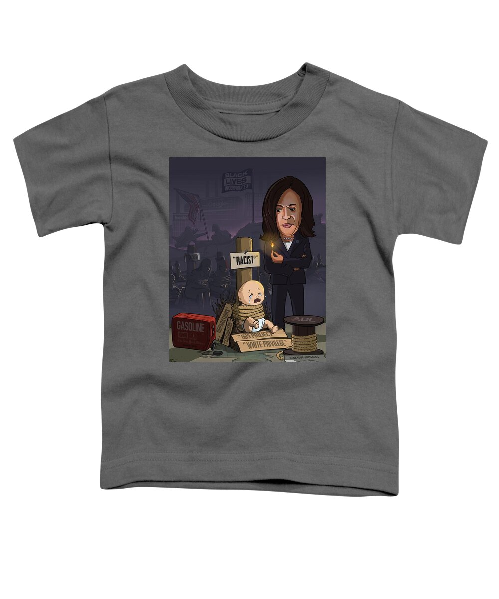 Criticalracetheory Toddler T-Shirt featuring the digital art Ending Racism by Emerson Design